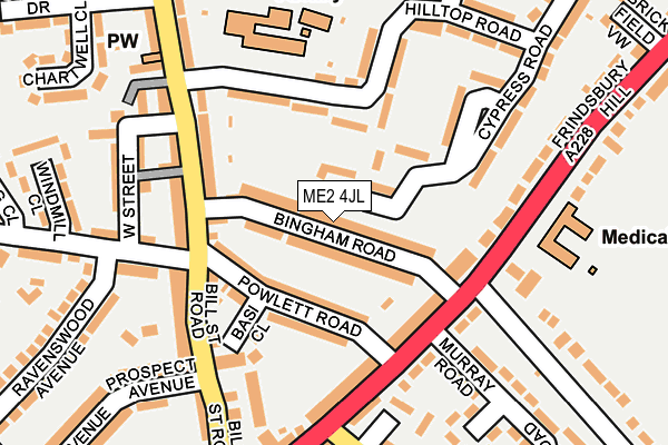 ME2 4JL map - OS OpenMap – Local (Ordnance Survey)