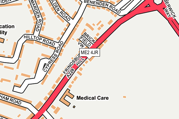 ME2 4JR map - OS OpenMap – Local (Ordnance Survey)