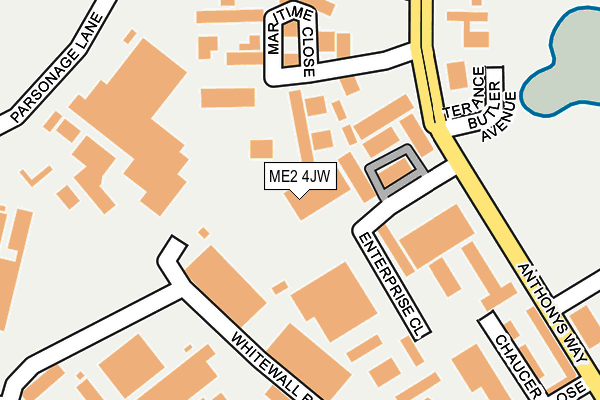 ME2 4JW map - OS OpenMap – Local (Ordnance Survey)