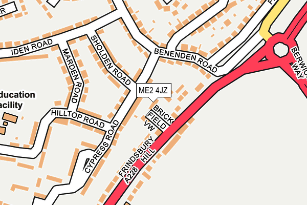 ME2 4JZ map - OS OpenMap – Local (Ordnance Survey)