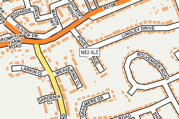 ME2 4LZ map - OS OpenMap – Local (Ordnance Survey)