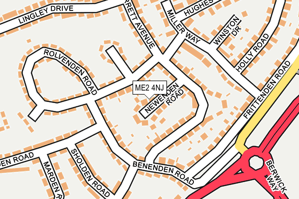 ME2 4NJ map - OS OpenMap – Local (Ordnance Survey)