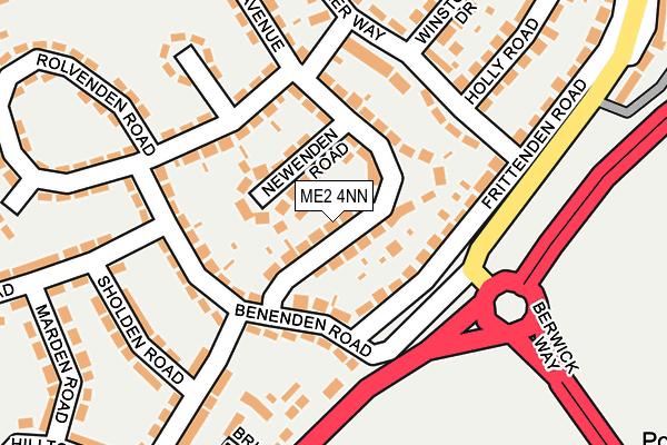 ME2 4NN map - OS OpenMap – Local (Ordnance Survey)