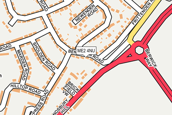 ME2 4NU map - OS OpenMap – Local (Ordnance Survey)