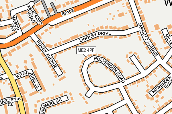 ME2 4PF map - OS OpenMap – Local (Ordnance Survey)