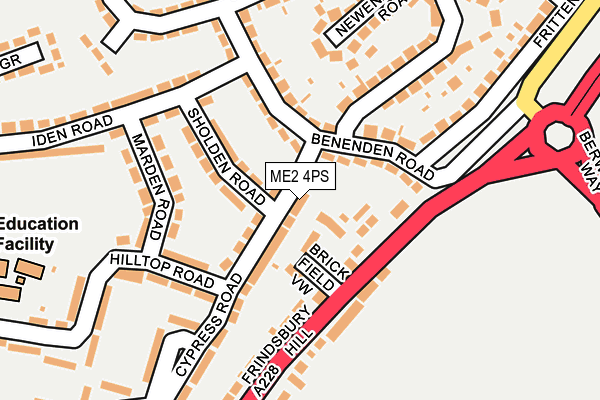 ME2 4PS map - OS OpenMap – Local (Ordnance Survey)