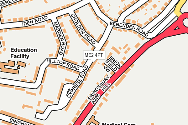 ME2 4PT map - OS OpenMap – Local (Ordnance Survey)