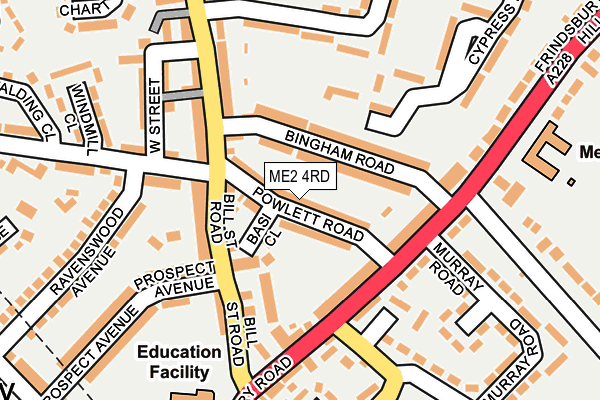 ME2 4RD map - OS OpenMap – Local (Ordnance Survey)