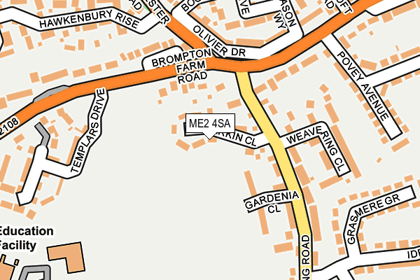 ME2 4SA map - OS OpenMap – Local (Ordnance Survey)
