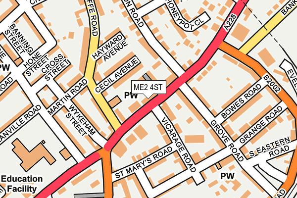 ME2 4ST map - OS OpenMap – Local (Ordnance Survey)