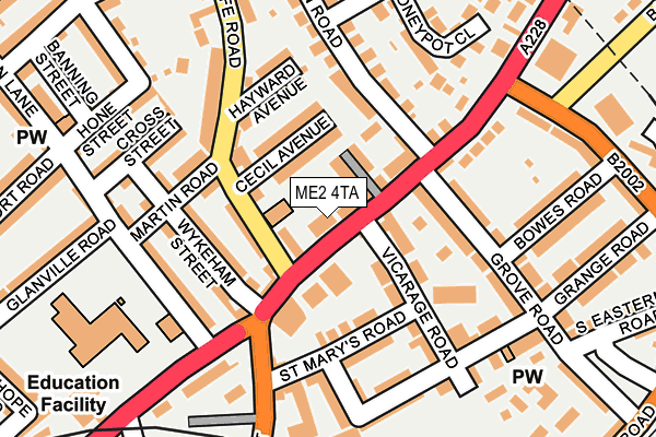 ME2 4TA map - OS OpenMap – Local (Ordnance Survey)