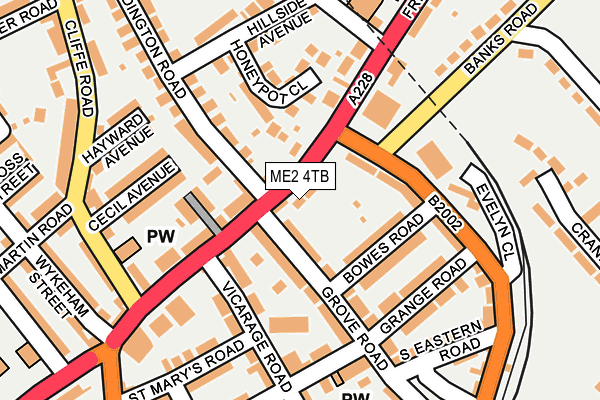 ME2 4TB map - OS OpenMap – Local (Ordnance Survey)