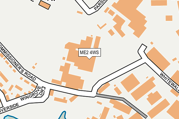 ME2 4WS map - OS OpenMap – Local (Ordnance Survey)