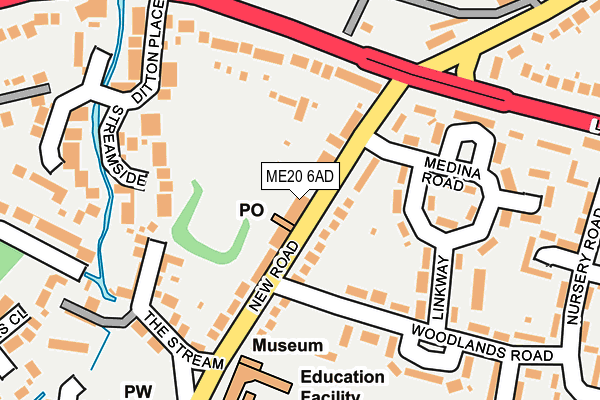 ME20 6AD map - OS OpenMap – Local (Ordnance Survey)