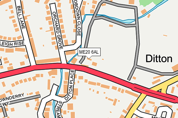 ME20 6AL map - OS OpenMap – Local (Ordnance Survey)