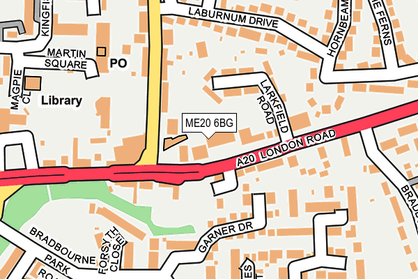 ME20 6BG map - OS OpenMap – Local (Ordnance Survey)