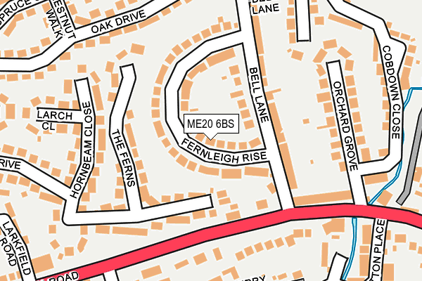 ME20 6BS map - OS OpenMap – Local (Ordnance Survey)