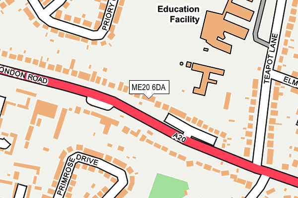 ME20 6DA map - OS OpenMap – Local (Ordnance Survey)