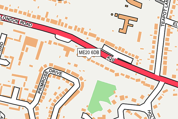 ME20 6DB map - OS OpenMap – Local (Ordnance Survey)
