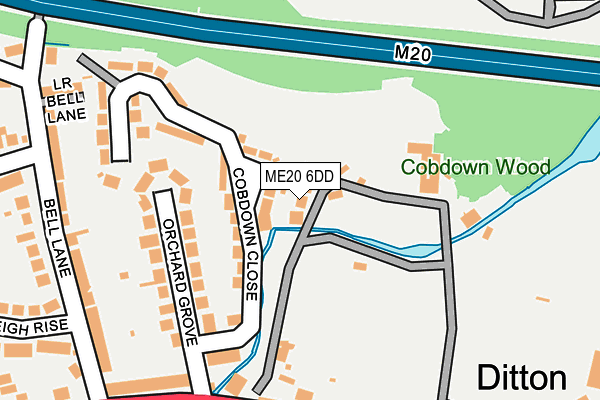 ME20 6DD map - OS OpenMap – Local (Ordnance Survey)