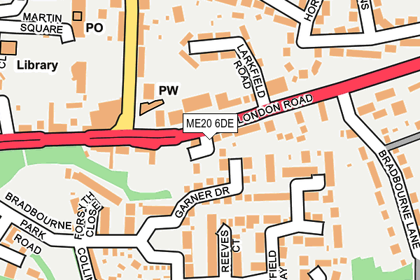 ME20 6DE map - OS OpenMap – Local (Ordnance Survey)