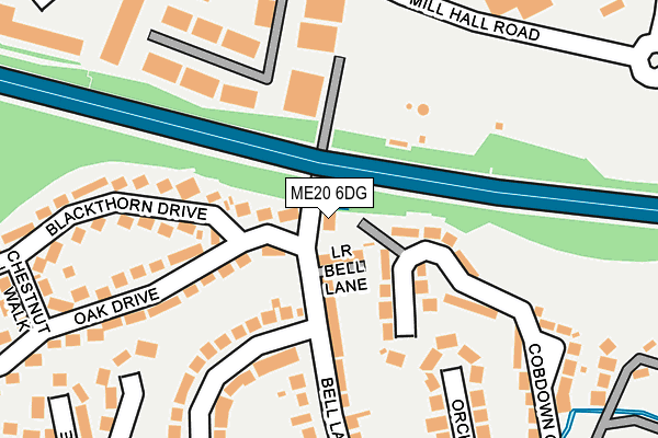 ME20 6DG map - OS OpenMap – Local (Ordnance Survey)