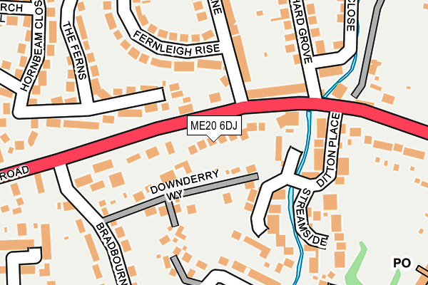 ME20 6DJ map - OS OpenMap – Local (Ordnance Survey)