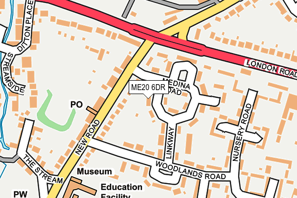 ME20 6DR map - OS OpenMap – Local (Ordnance Survey)
