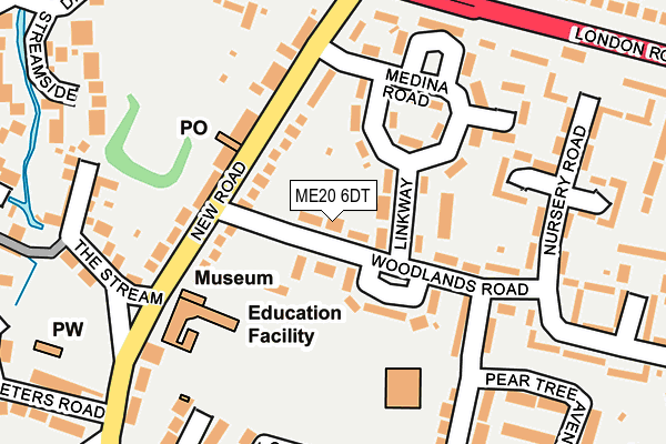 ME20 6DT map - OS OpenMap – Local (Ordnance Survey)