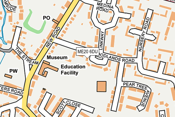 ME20 6DU map - OS OpenMap – Local (Ordnance Survey)