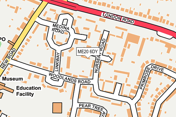 ME20 6DY map - OS OpenMap – Local (Ordnance Survey)