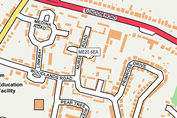 ME20 6EA map - OS OpenMap – Local (Ordnance Survey)