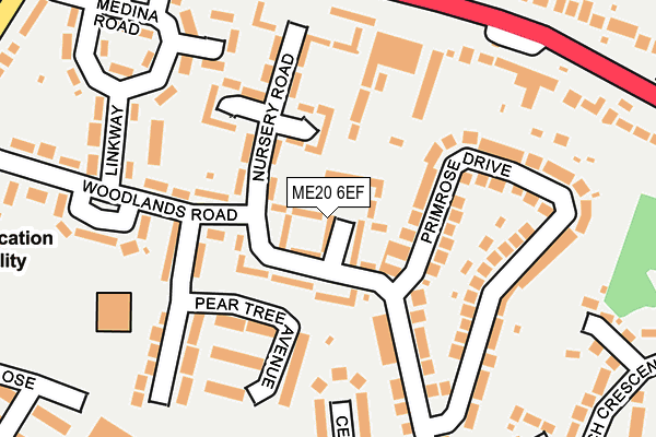 ME20 6EF map - OS OpenMap – Local (Ordnance Survey)
