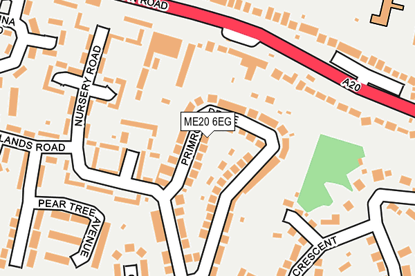 ME20 6EG map - OS OpenMap – Local (Ordnance Survey)
