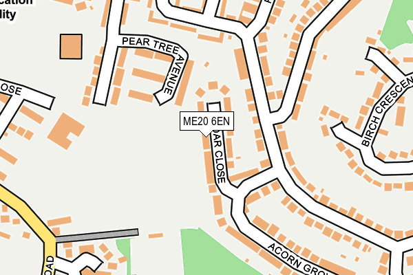 ME20 6EN map - OS OpenMap – Local (Ordnance Survey)