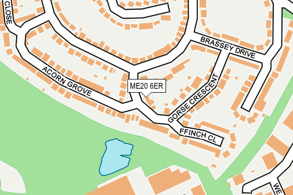 ME20 6ER map - OS OpenMap – Local (Ordnance Survey)