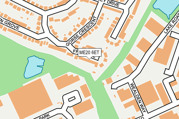 ME20 6ET map - OS OpenMap – Local (Ordnance Survey)