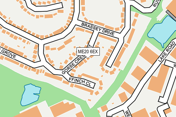 ME20 6EX map - OS OpenMap – Local (Ordnance Survey)