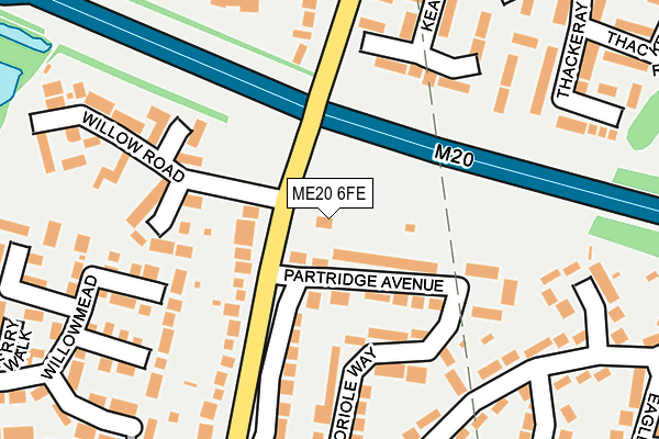 ME20 6FE map - OS OpenMap – Local (Ordnance Survey)