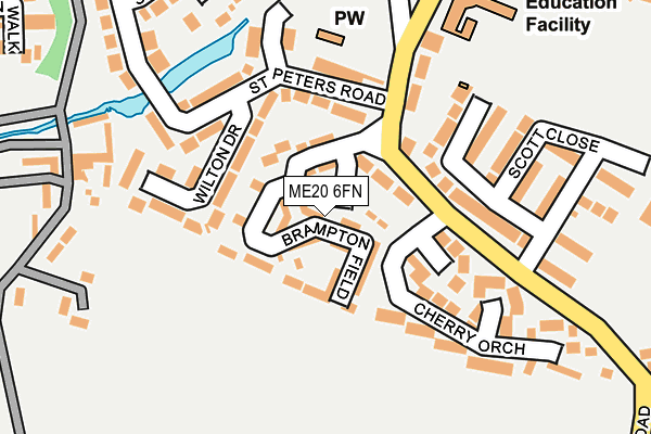 ME20 6FN map - OS OpenMap – Local (Ordnance Survey)