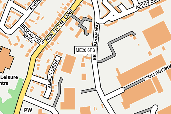 ME20 6FS map - OS OpenMap – Local (Ordnance Survey)