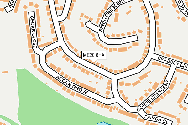ME20 6HA map - OS OpenMap – Local (Ordnance Survey)