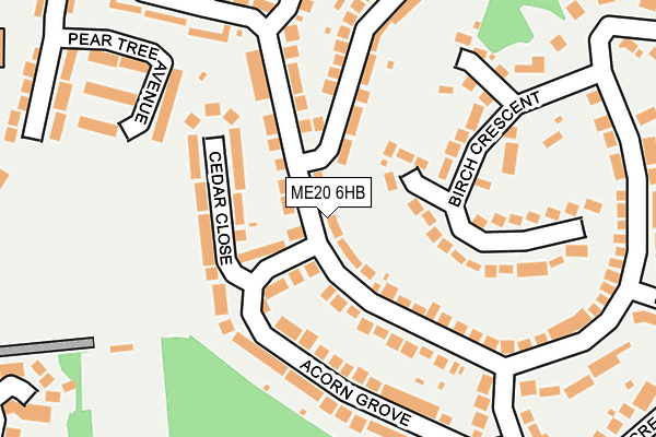ME20 6HB map - OS OpenMap – Local (Ordnance Survey)
