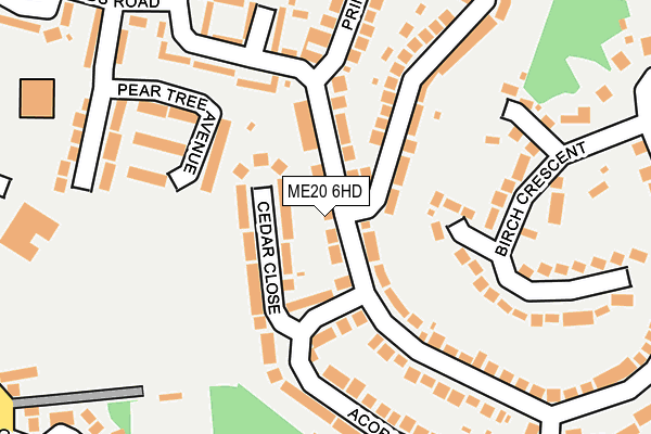 ME20 6HD map - OS OpenMap – Local (Ordnance Survey)
