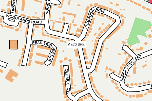 ME20 6HE map - OS OpenMap – Local (Ordnance Survey)