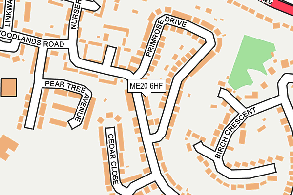 ME20 6HF map - OS OpenMap – Local (Ordnance Survey)