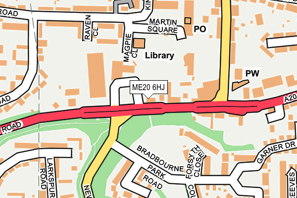 ME20 6HJ map - OS OpenMap – Local (Ordnance Survey)