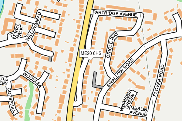 ME20 6HS map - OS OpenMap – Local (Ordnance Survey)
