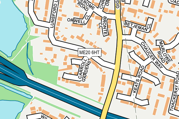 ME20 6HT map - OS OpenMap – Local (Ordnance Survey)