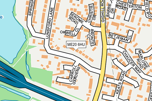 ME20 6HU map - OS OpenMap – Local (Ordnance Survey)